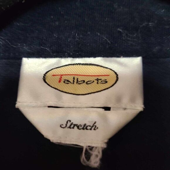 Talbots Navy Brushed Cotton Jacket see measurements - Picture 2 of 8